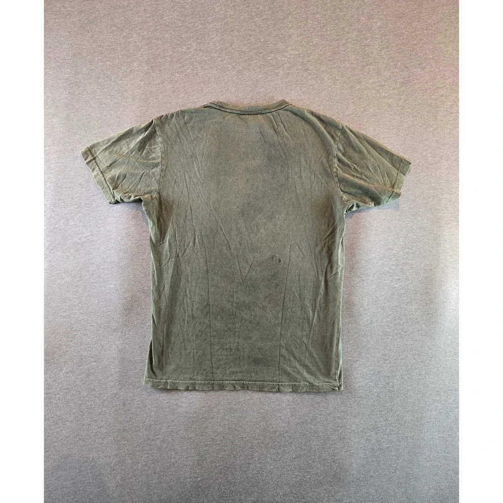Vintage World Gym T-Shirt Mens Medium Olive Green Gorilla Graphic Y2K Streetwear